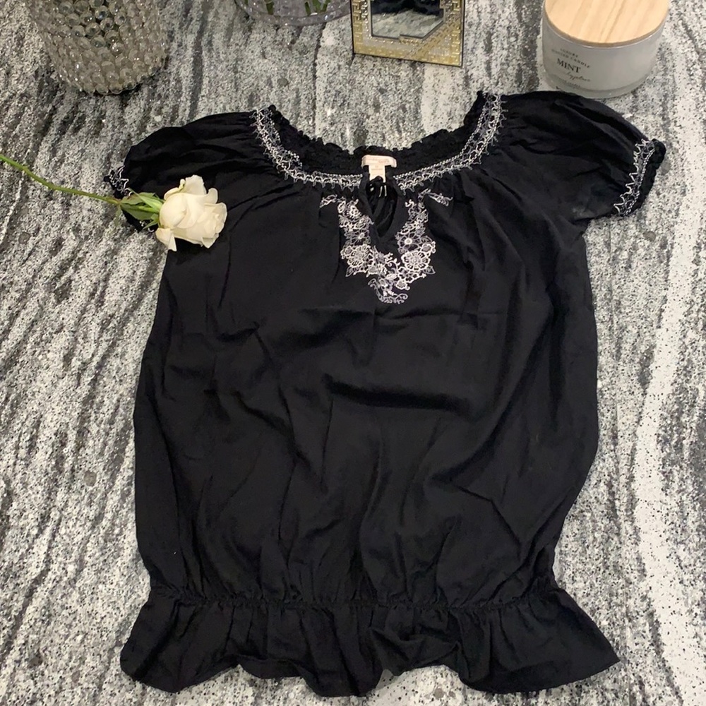 Women’s Ambiance Apparel Black cap sleeve sz M
